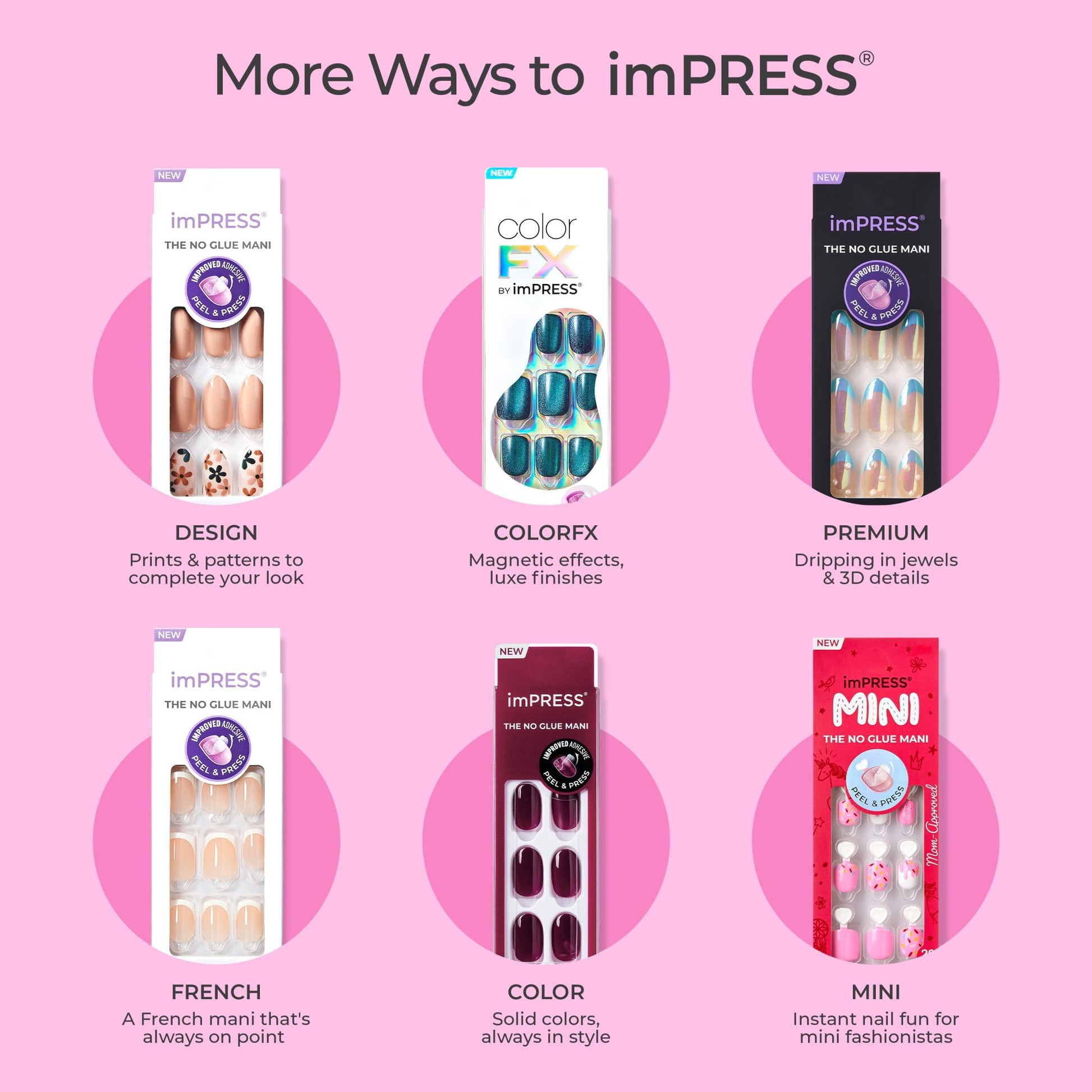 KISS imPRESS 20 count kids size nails in packaging