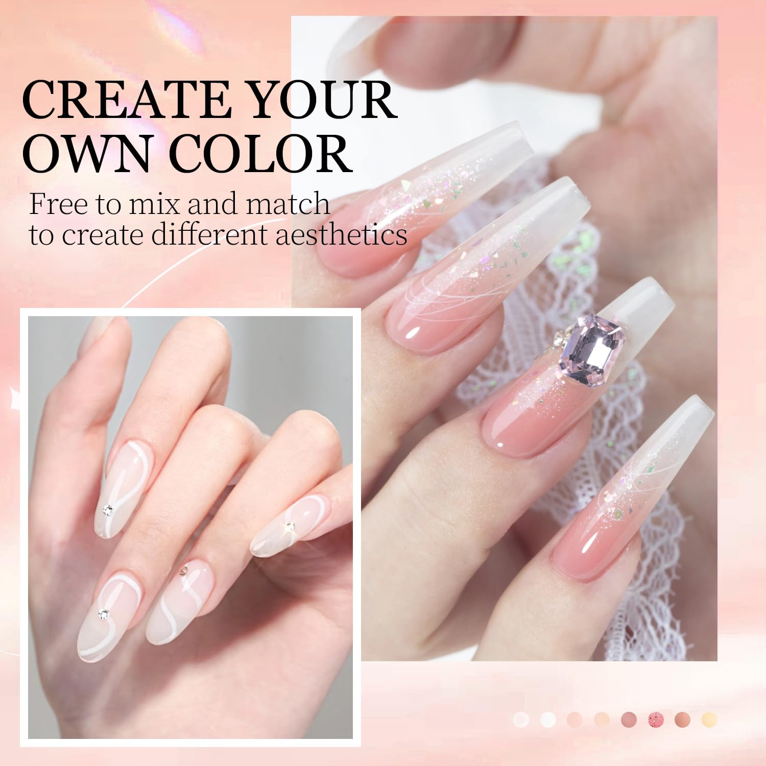 Complete acrylic nail set for beginners including UV lamp and tools