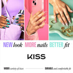 Full set of Kiss Core press on nails arranged neatly