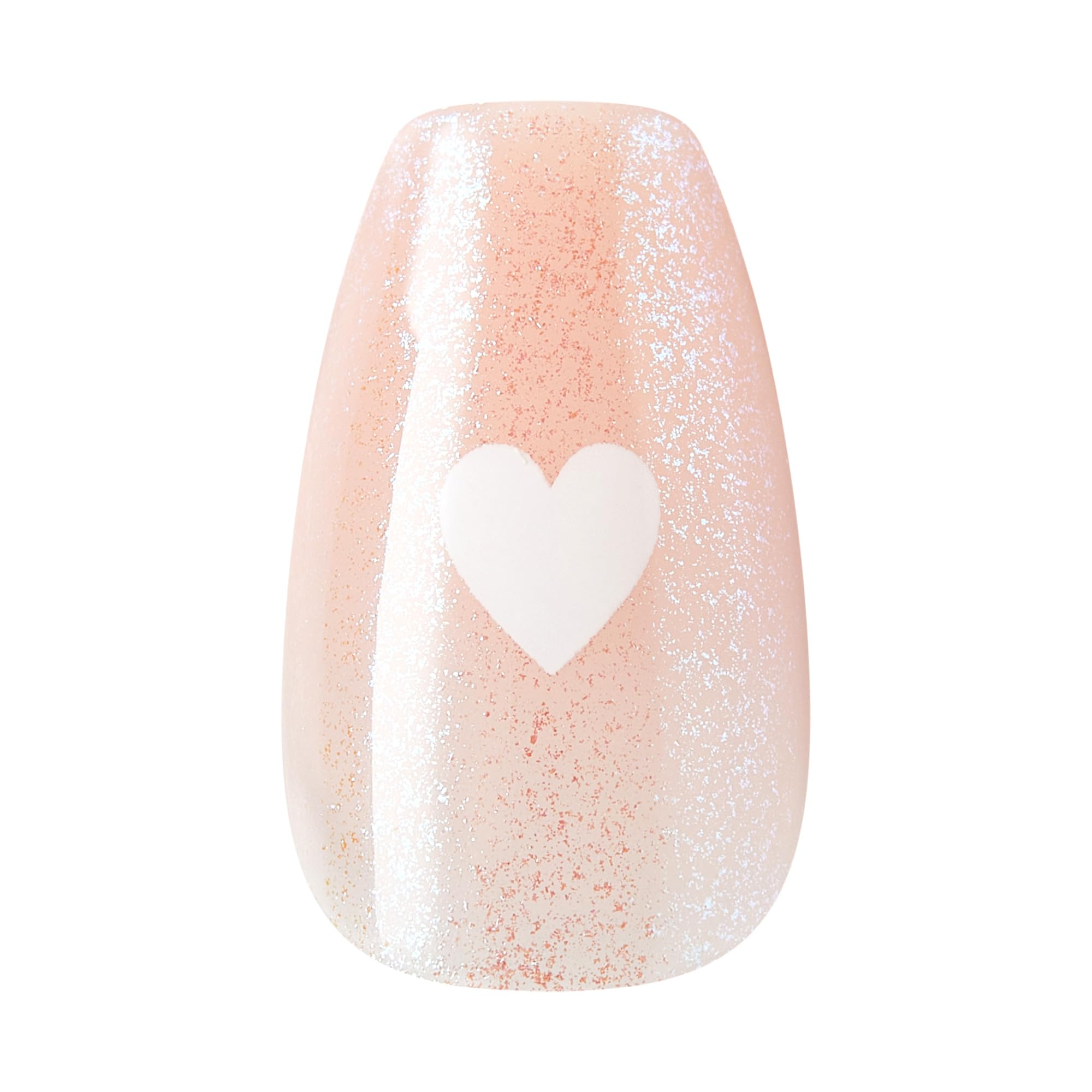 Close up view of Kiss Core Cheers nail texture