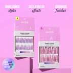 Kiss Glam embellished special effects press on nails angled display