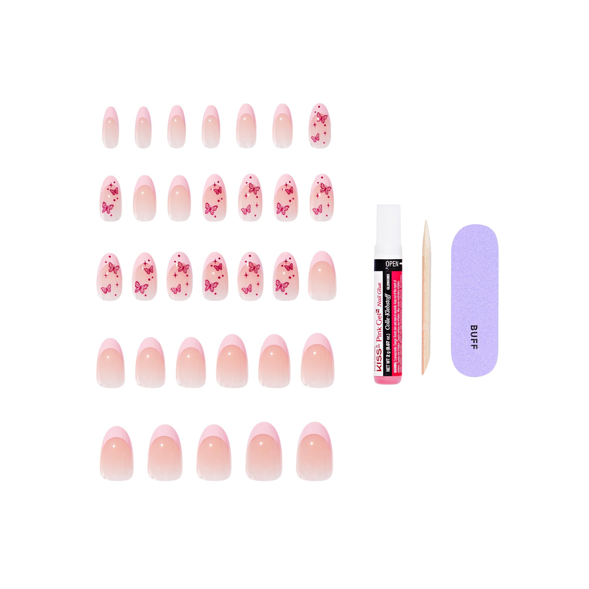 KISS Core press on nail packaging design details