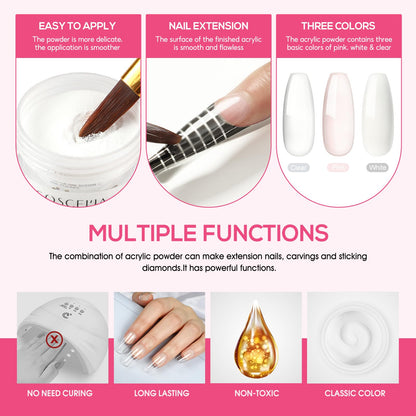 Acrylic nail powder and decoration set by Coscelia