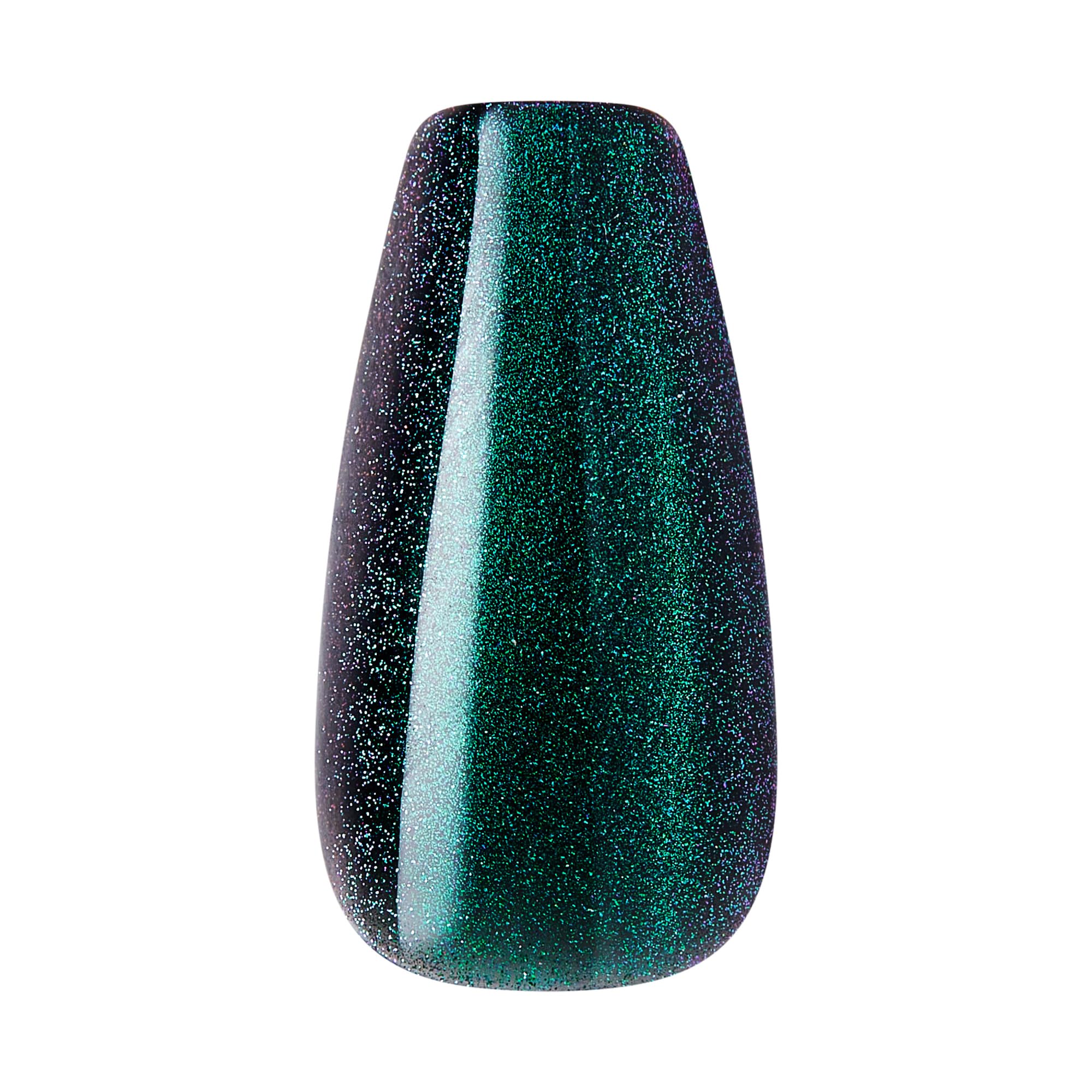 Side profile of medium coffin shape press on nails