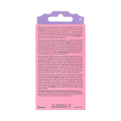 Detailed view of the 28 count press-on nails assortment