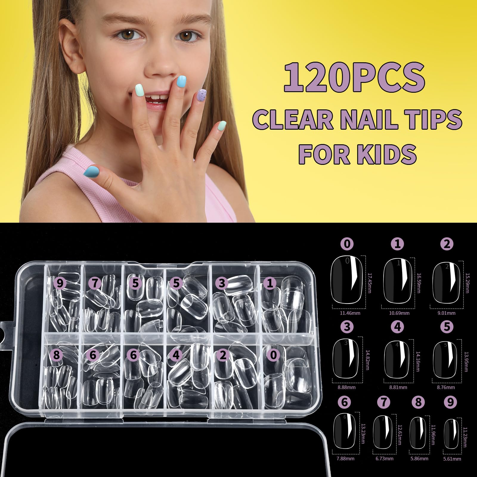 Child safe peelable nail polish bottles from Fandamei set
