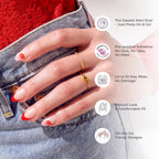 imPRESS medium length almond shaped false nails angled display