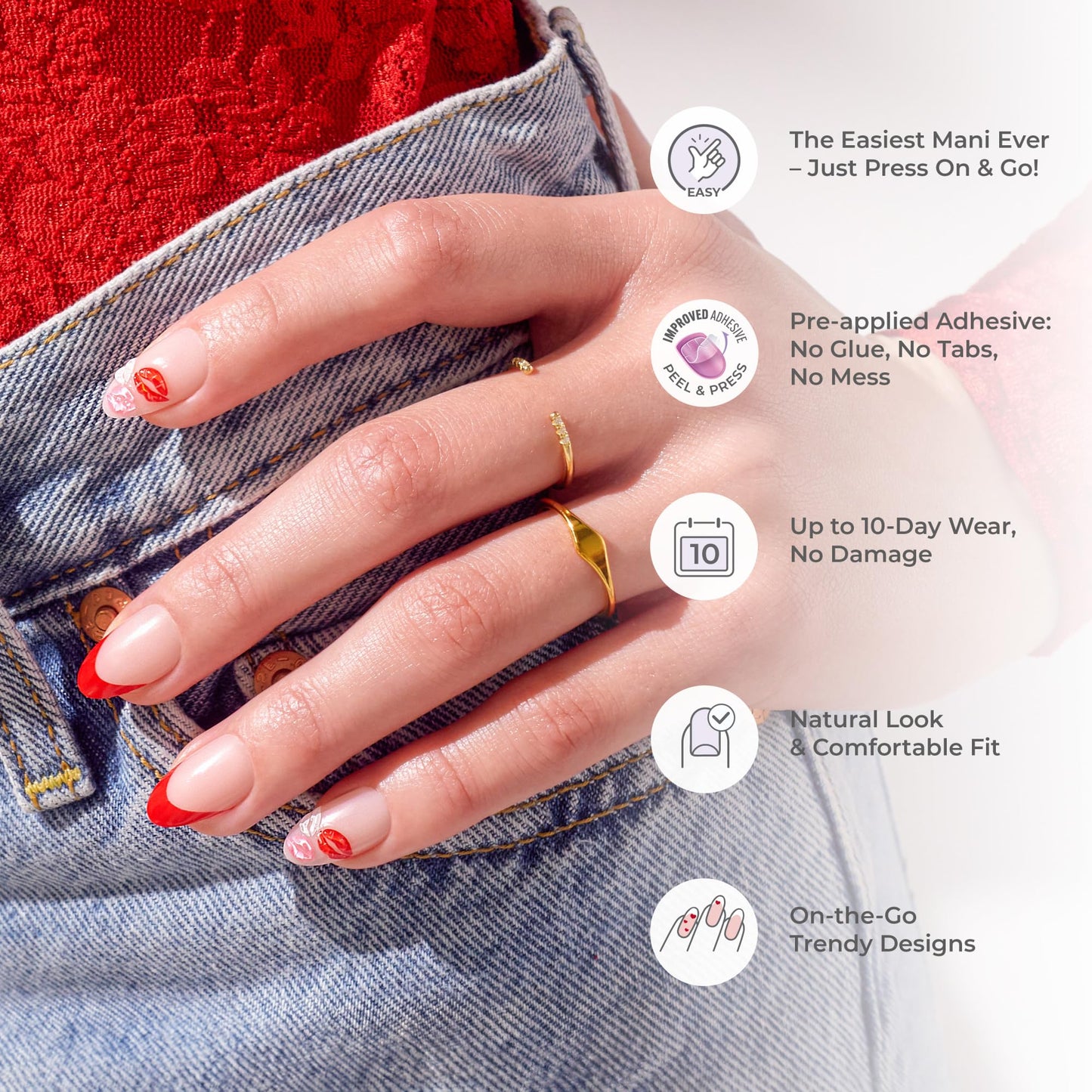 Packaging of Kiss Impress Lover press on manicure