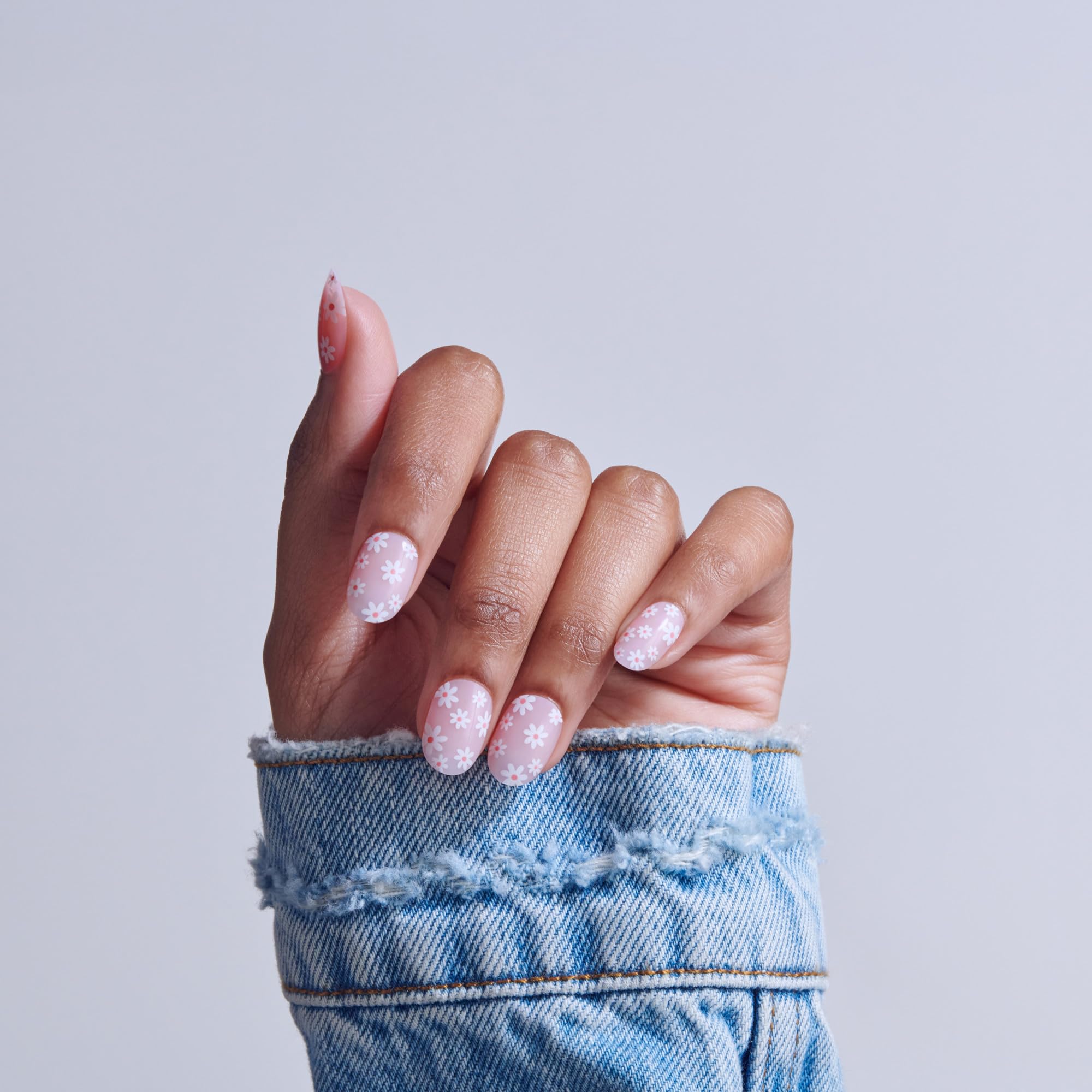Kiss Core pink short round press on nails set