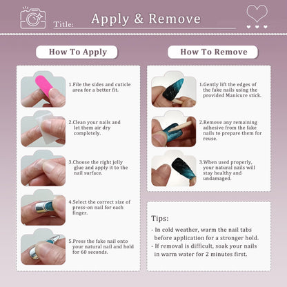 Hantyer press on nail kit with included application tools