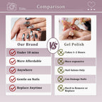 Hantyer luxury press on nails displayed to show medium size proportions