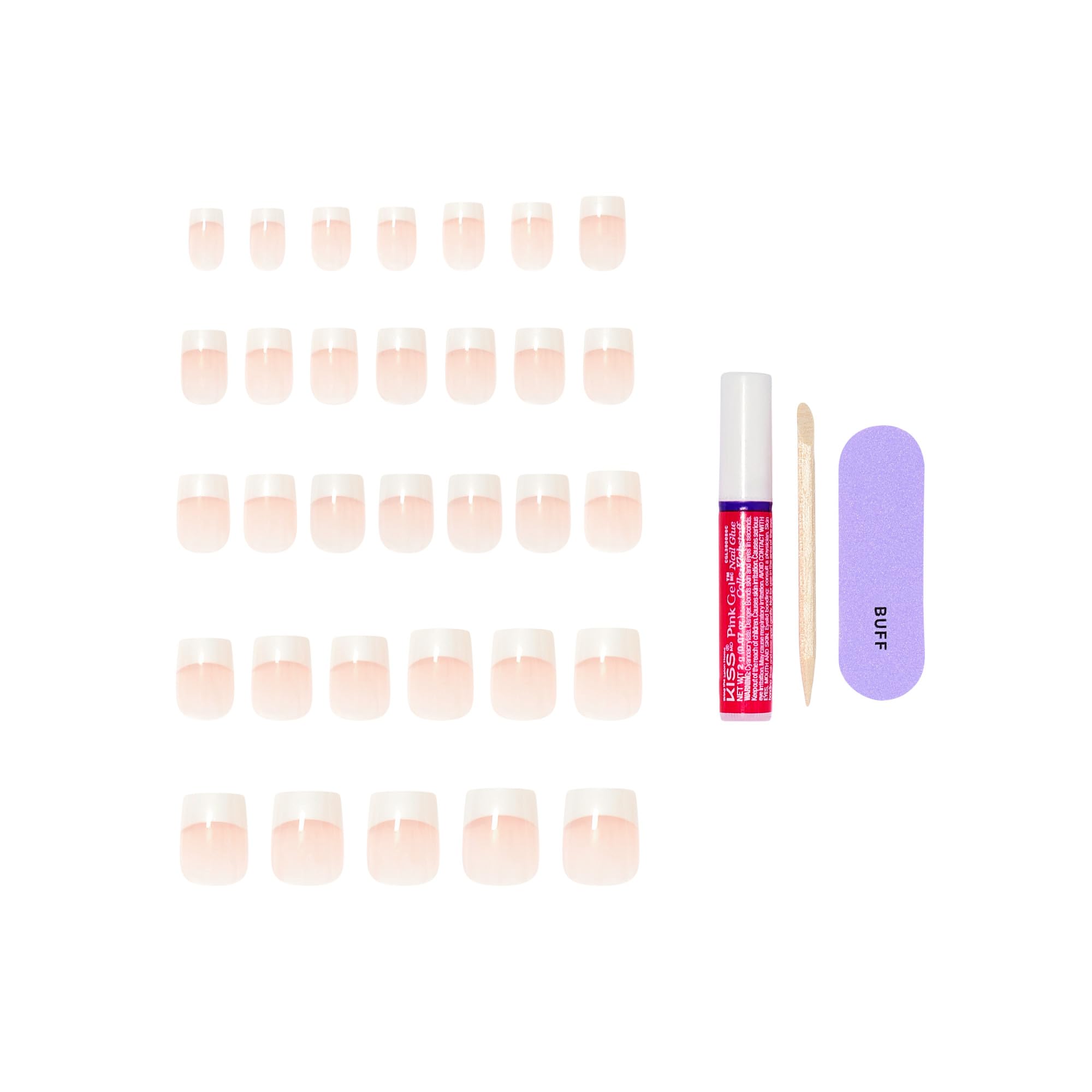 Kiss Core press on nails including glue and tools