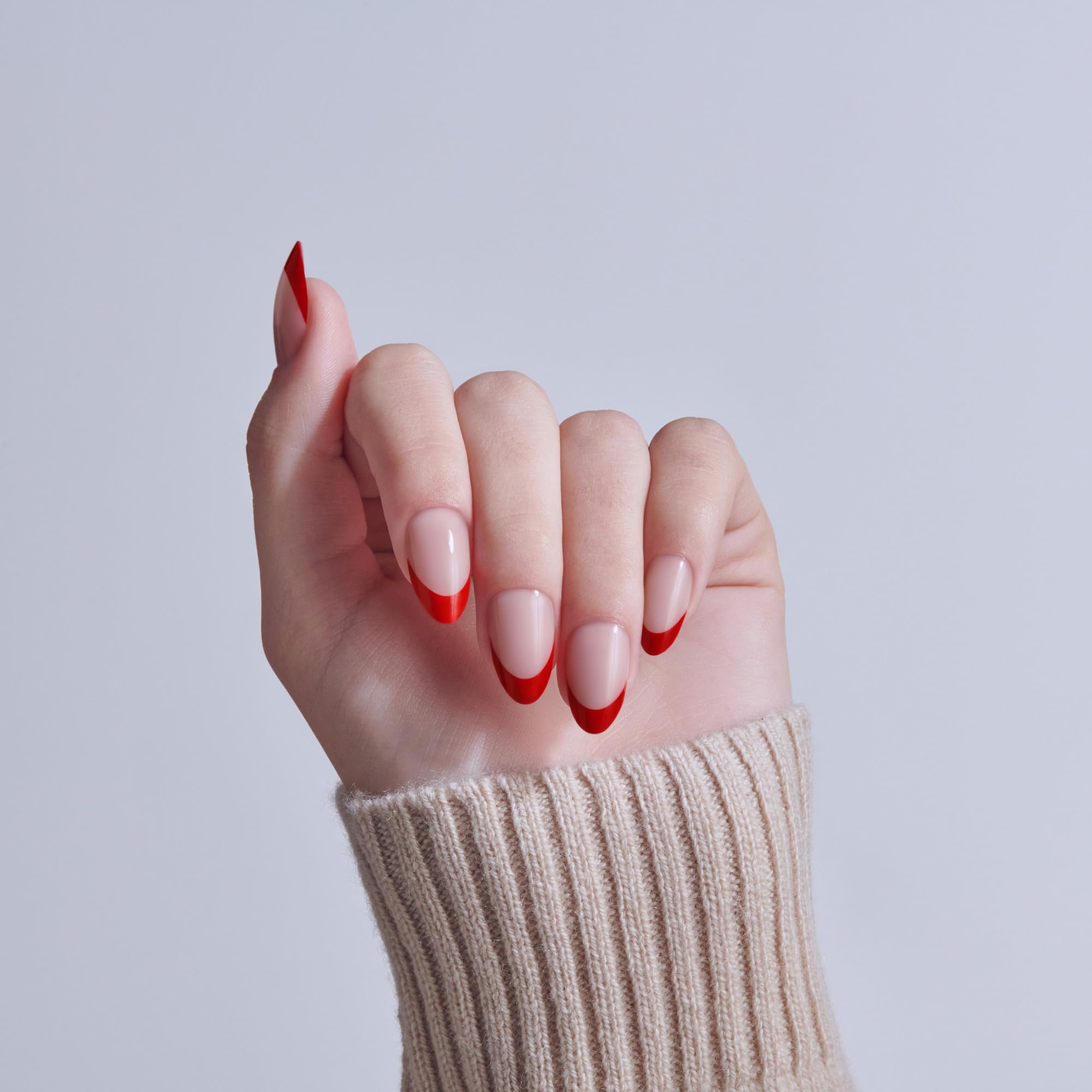 Kiss Core medium almond red nails packaging