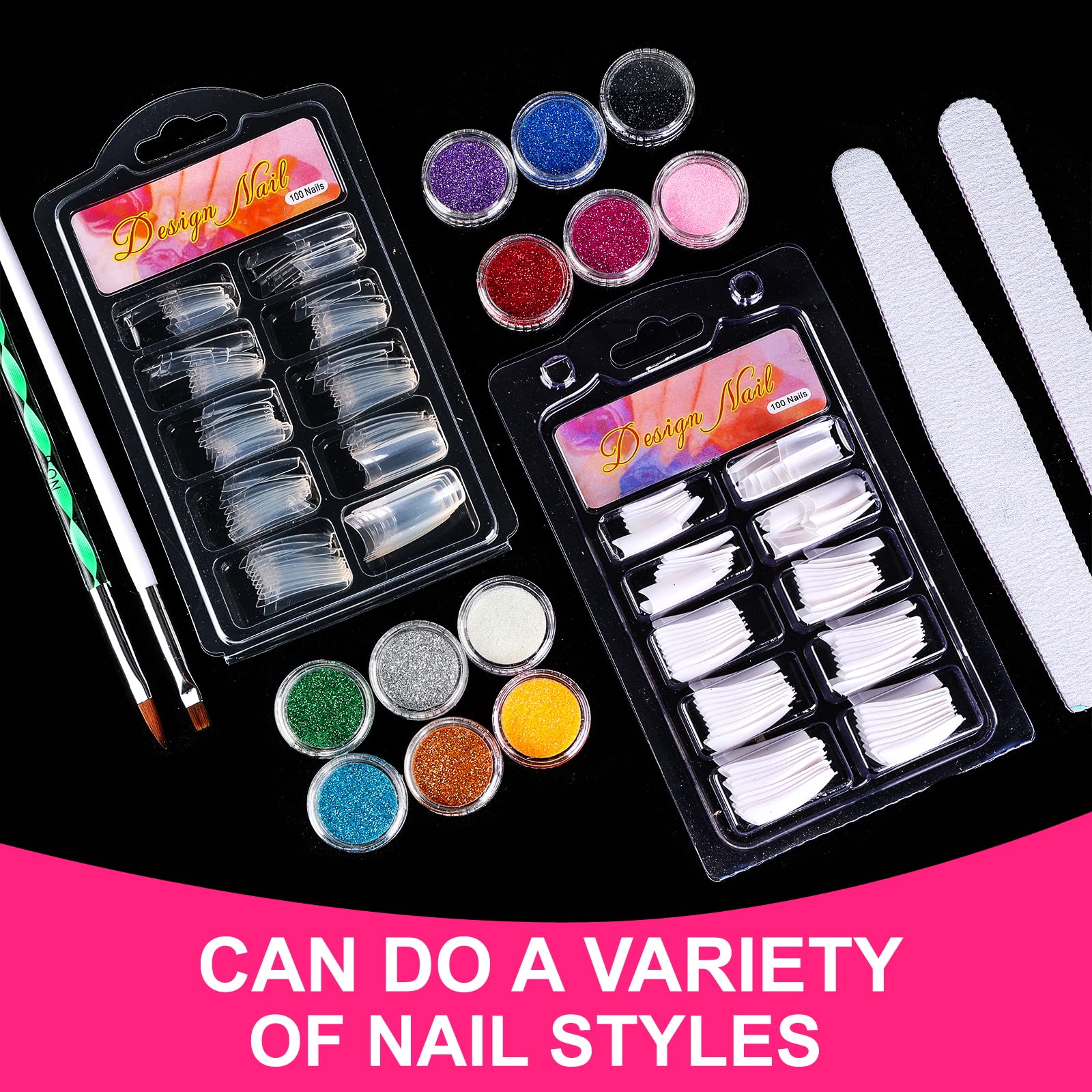 Full set of Bliff professional nail art tools and acrylic supplies