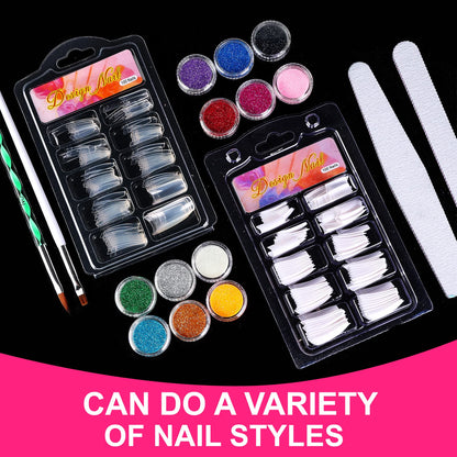 Full set of Bliff professional nail art tools and acrylic supplies