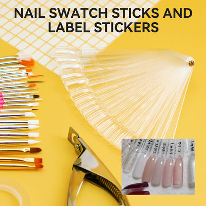 Beginner friendly nail extension kit with diverse tools