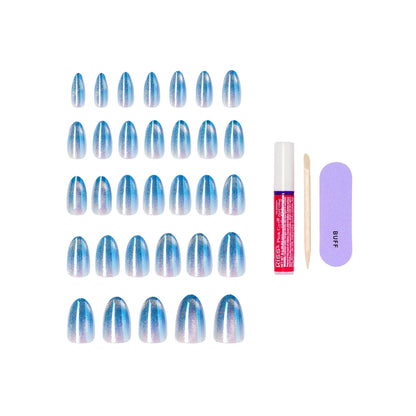 Kiss Glam nail kit including glue and manicure stick
