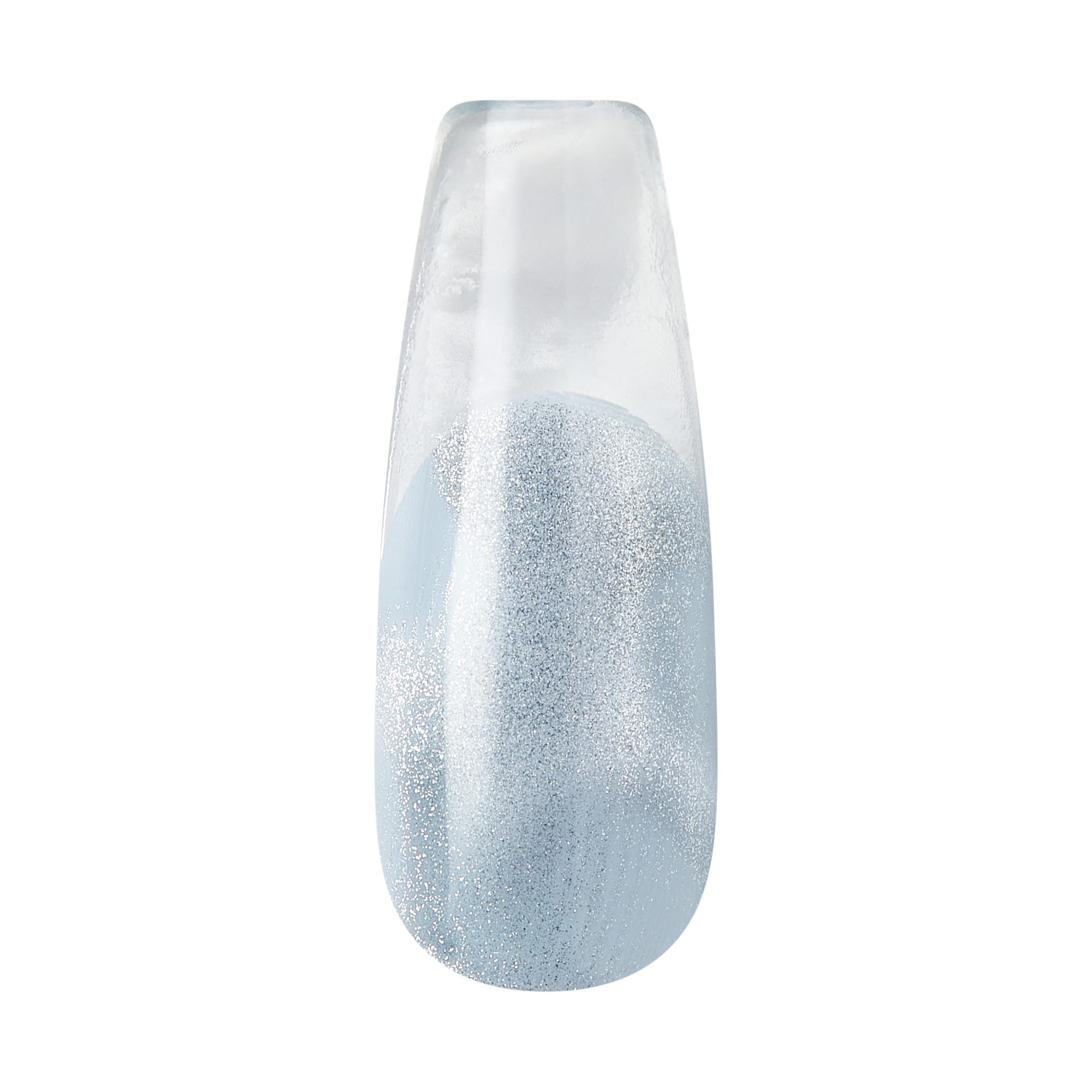 Detailed view of Seraphic long coffin nail design