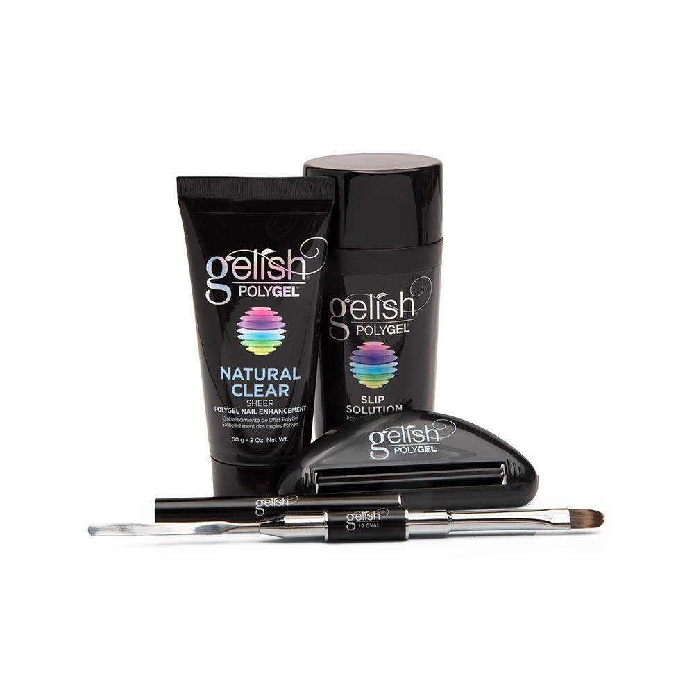 Gelish PolyGel tube and Slip Solution packaging