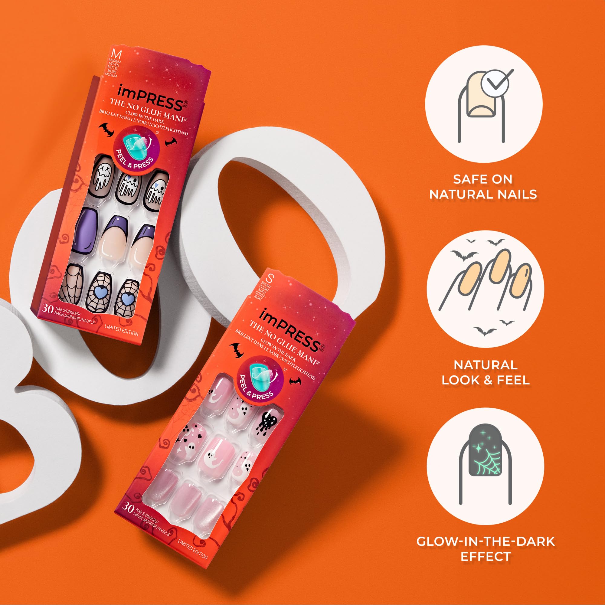 KISS imPRESS glow in the dark nails in packaging
