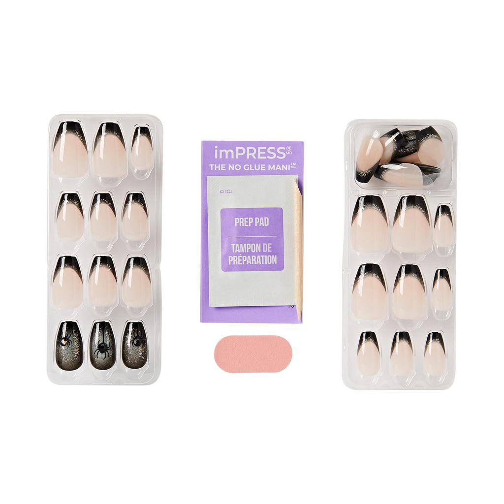 Kiss bad idea right artificial nails design angle view