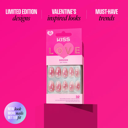 Side profile of Kiss Love Hues Of Love nail fit