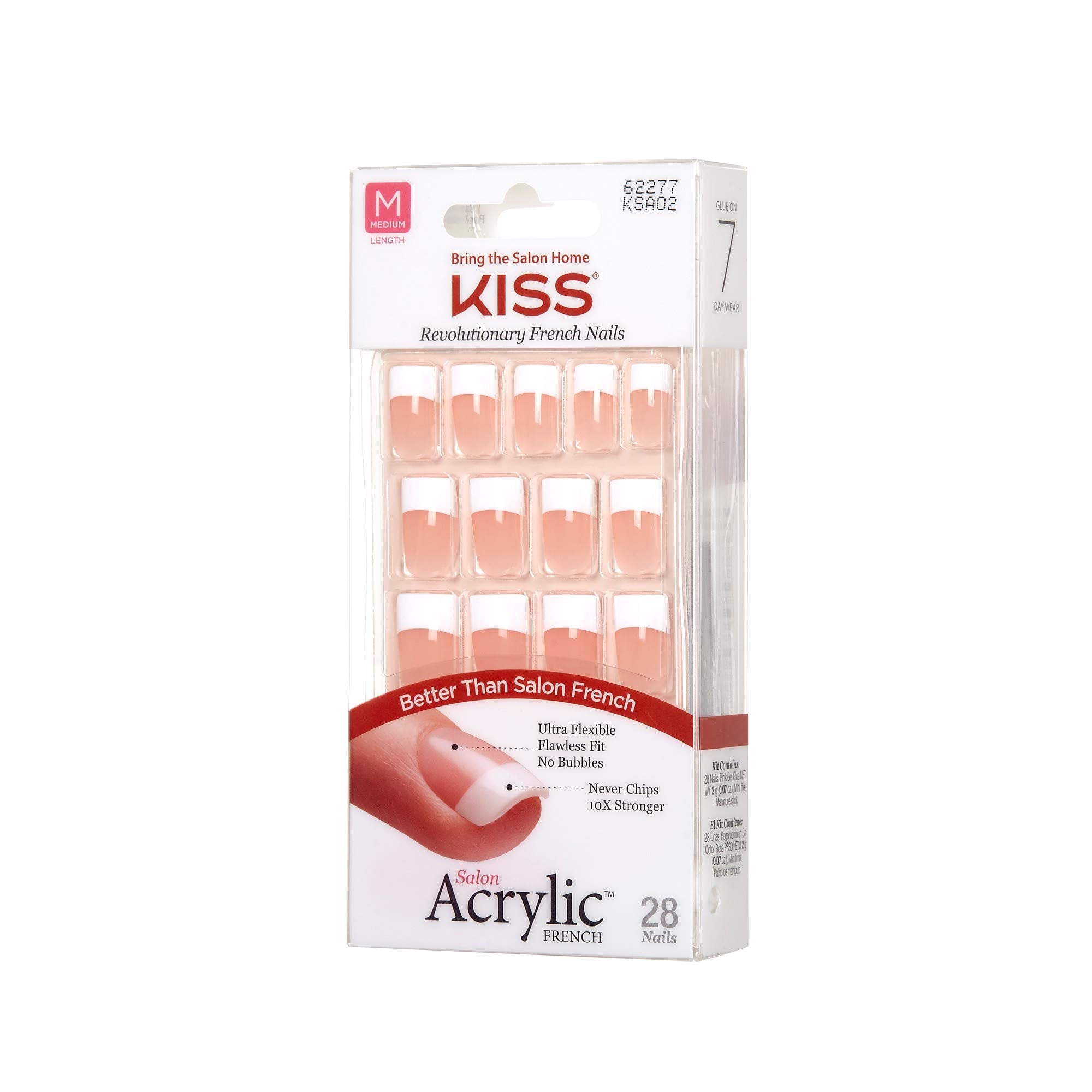 Kiss Salon Acrylic French Nails Kit 2 pack packaging