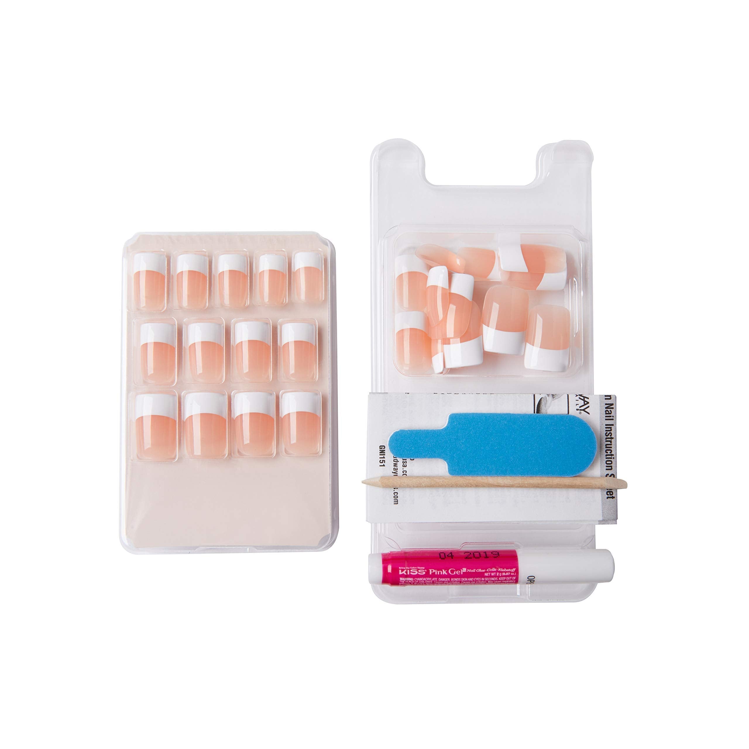Kiss Salon Acrylic French Nails Kit contents and tools