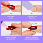 Kiss Jubilation glossy pink nails lifestyle view