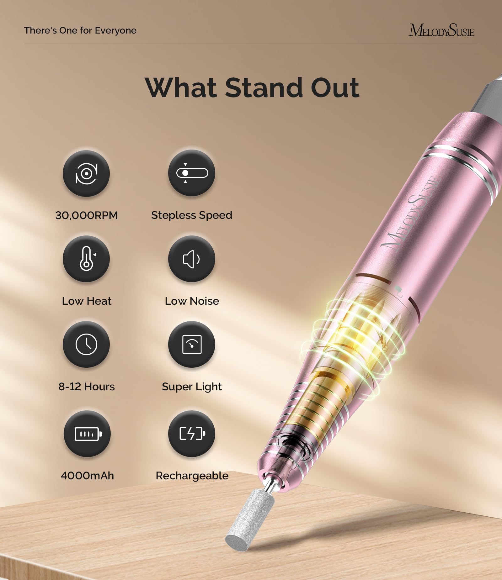 MelodySusie SC300F nail drill LCD screen display