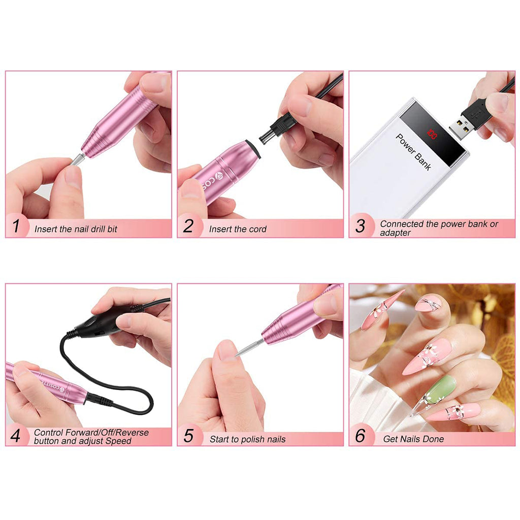 COSITTE manicure pedicure tool showing speed control cord