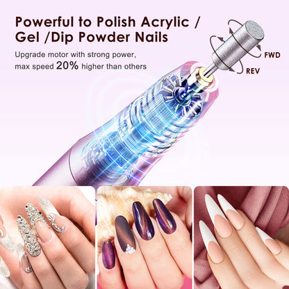 Coslus cordless nail drill in purple colorway