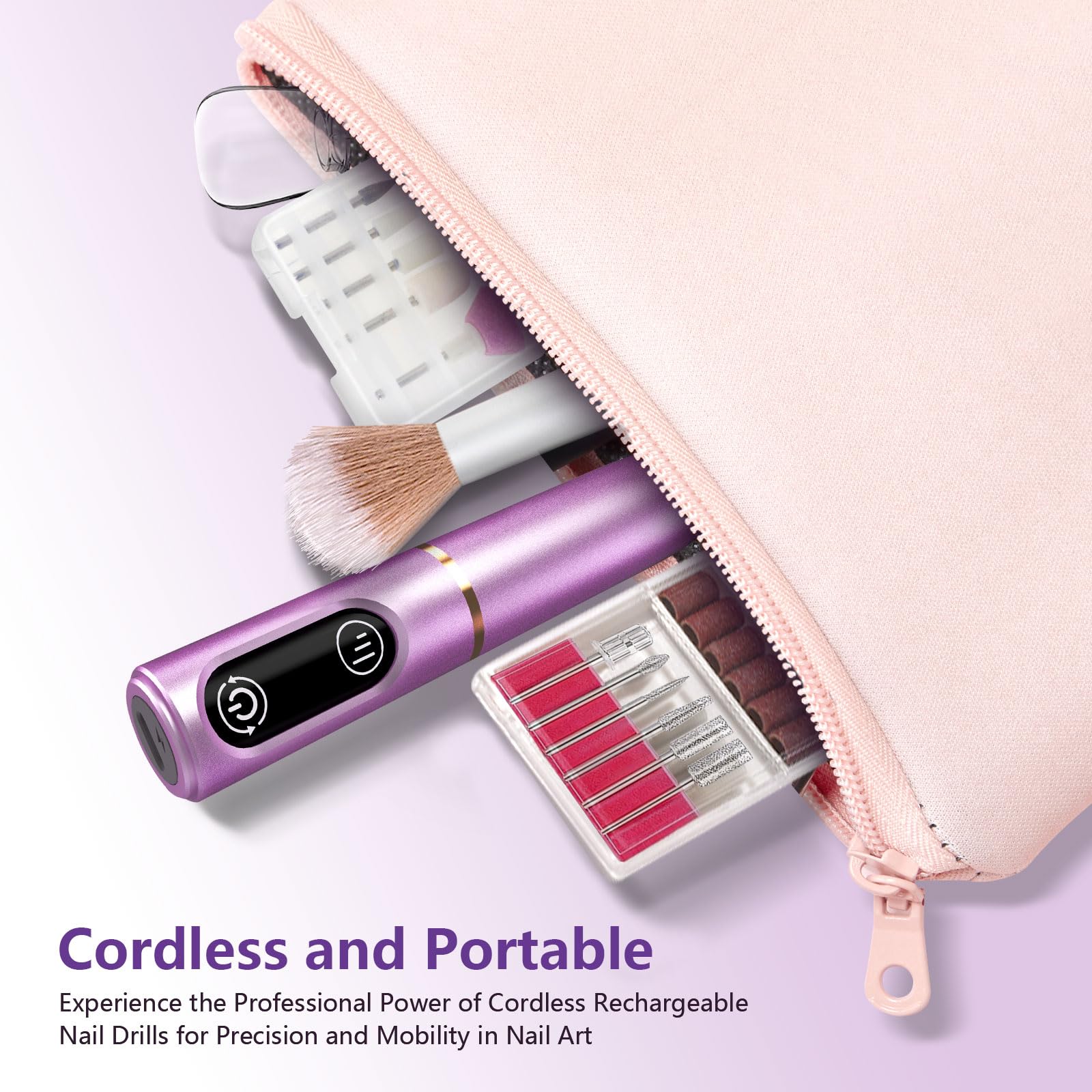 Tuobeo nail file kit with charging cable and components