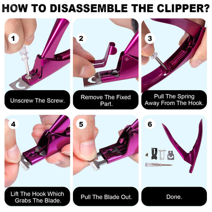 GA&EN acrylic nail tip cutter in violet red finish