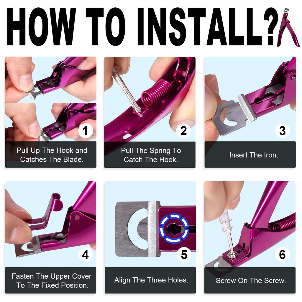 Clipping an artificial acrylic nail tip during a manicure
