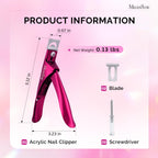 MelodySusie plum acrylic nail clipper side profile view