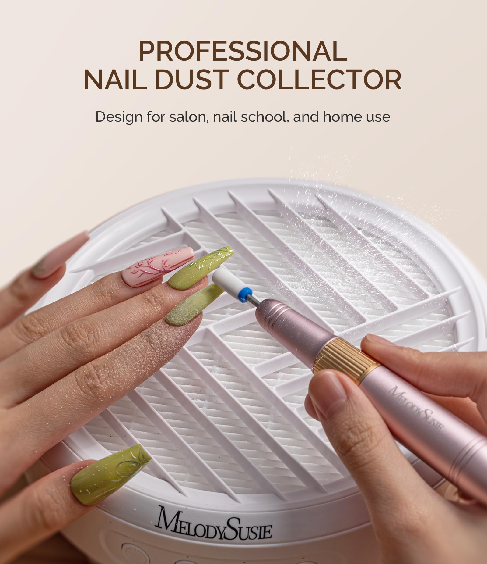 MelodySusie portable nail vacuum fan with suction grid
