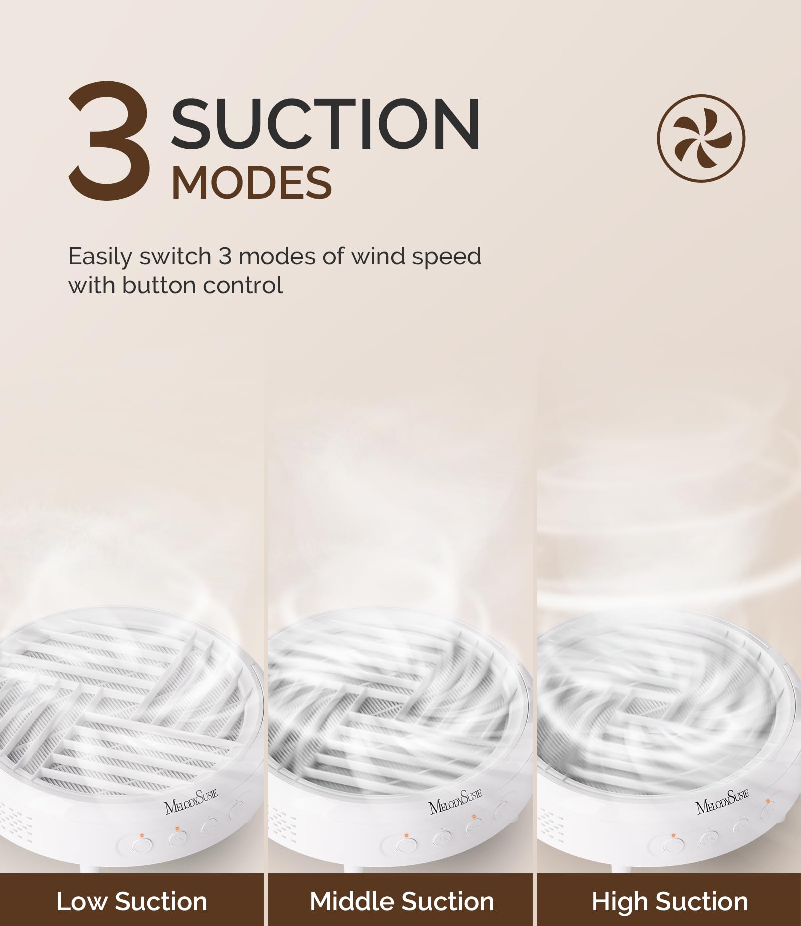 Compact nail dust collector for home manicure table