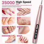 Demonstration of sanding bands attached to the electric nail drill spindle.
