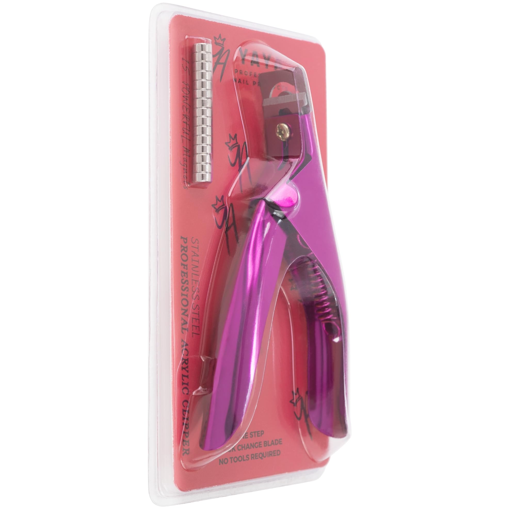 Stainless steel nail tip cutter with magnetic length measurement