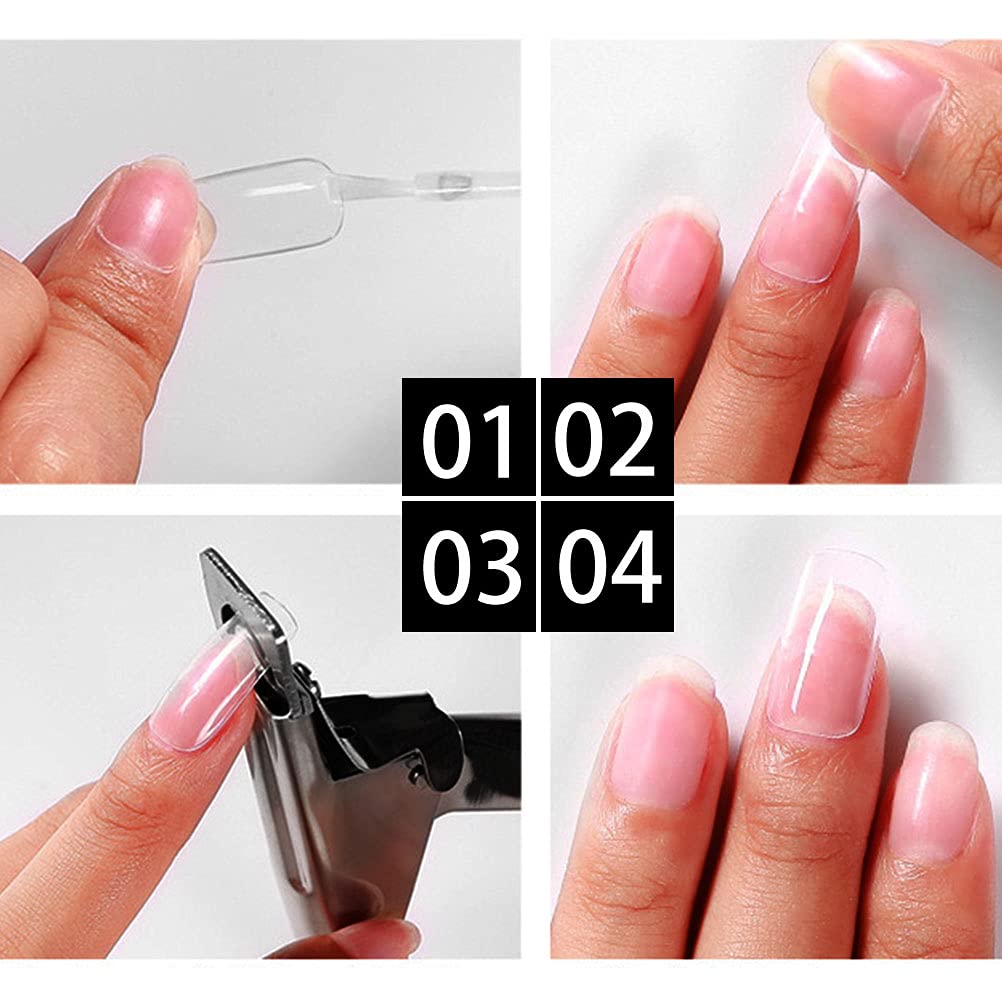 Ergonomic curved handle of rainbow acrylic nail cutter
