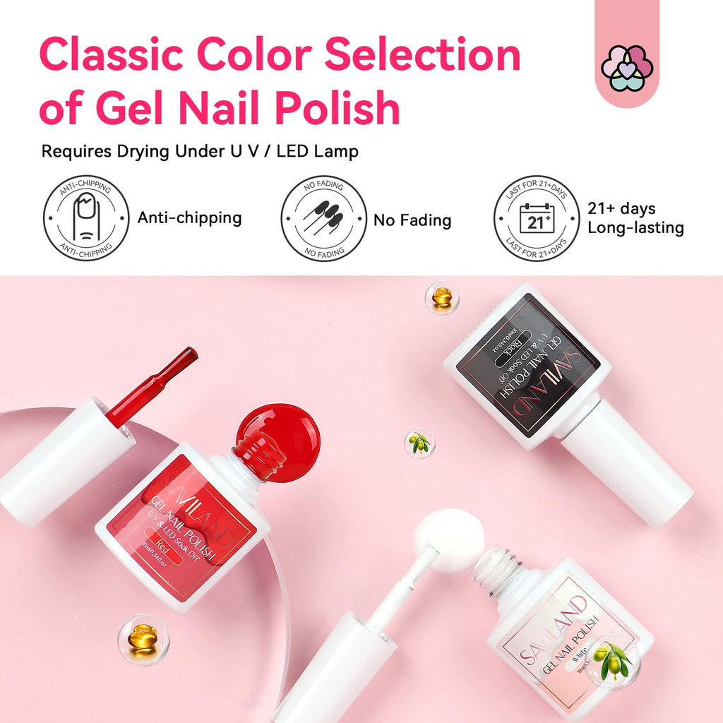 Saviland acrylic nail kit professional application brushes and nail art tools