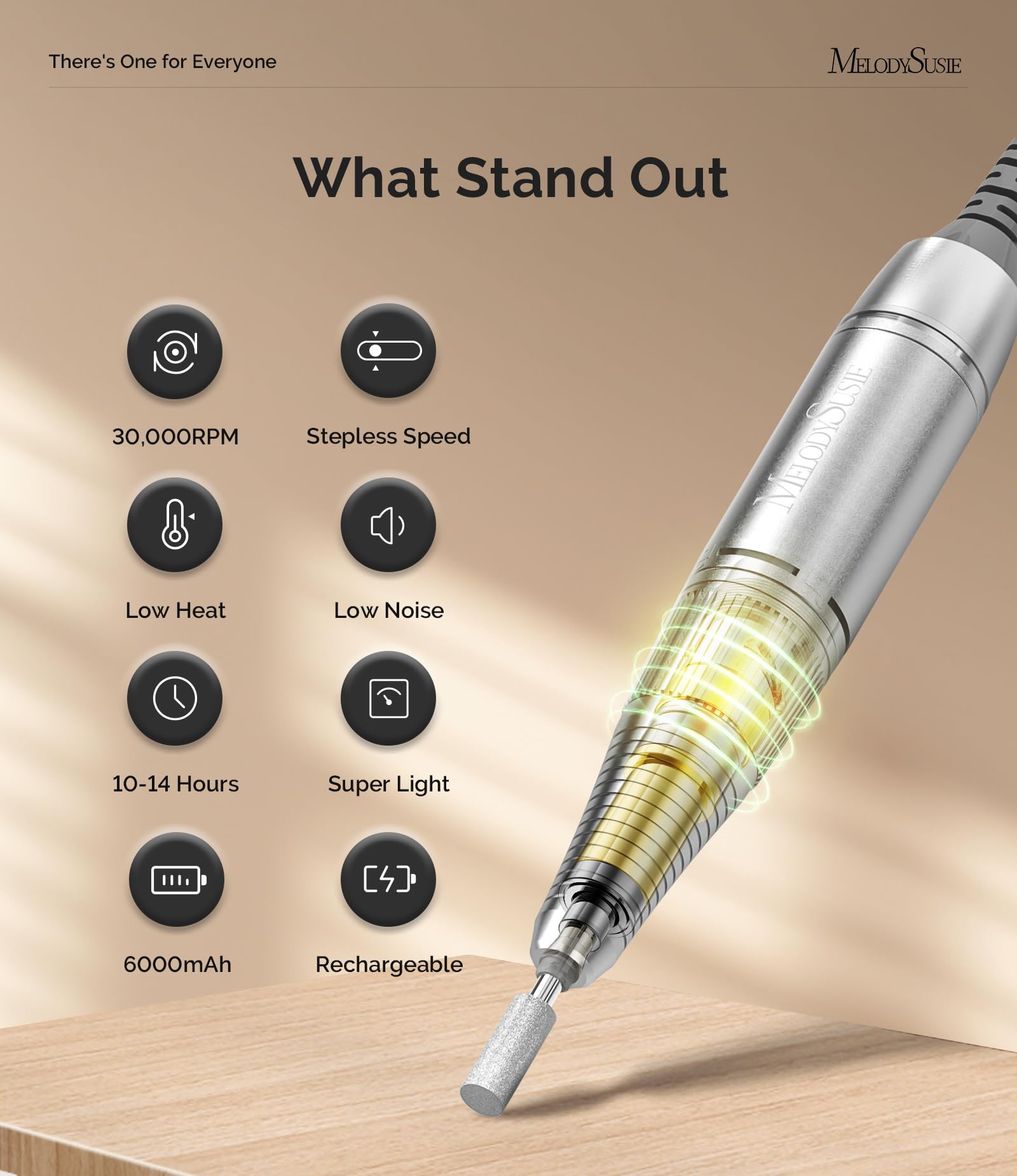 MelodySusie professional nail e-file with digital LCD display