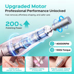 Coslus rechargeable nail file handpiece and digital display base