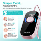 Coslus cordless nail drill featuring stepless speed control knob