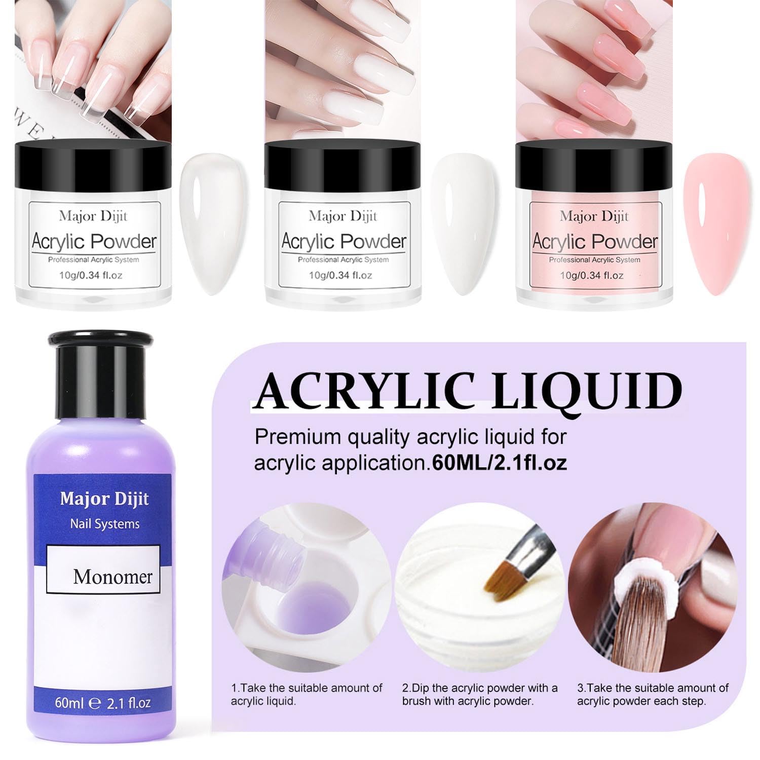 Pink UV nail lamp from Major Dijit starter set