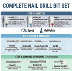 Diamond cuticle drill bits arranged in protective case