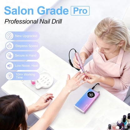 Melodly cordless nail file machine with digital display