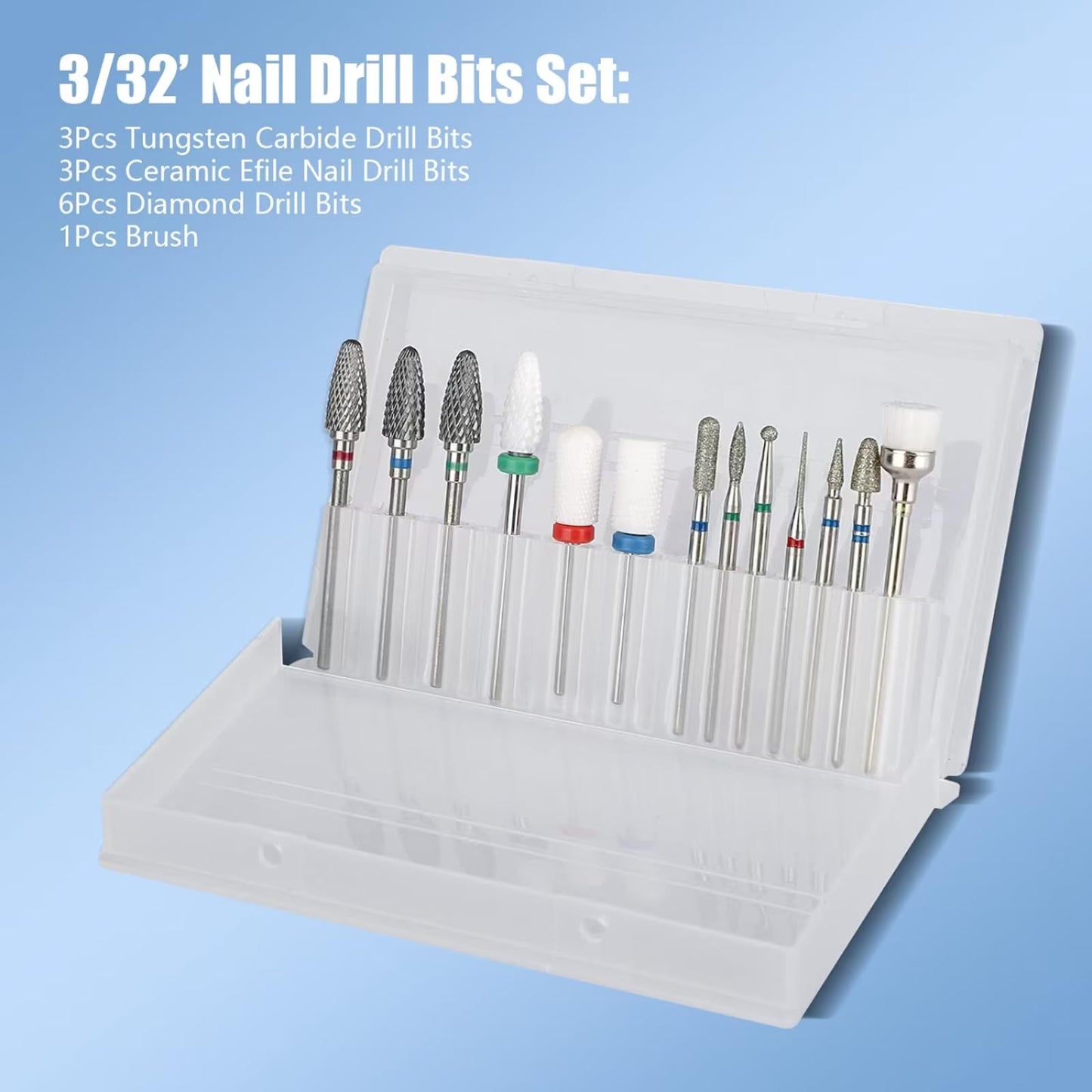 Professional nail care tools set for acrylic and gel removal