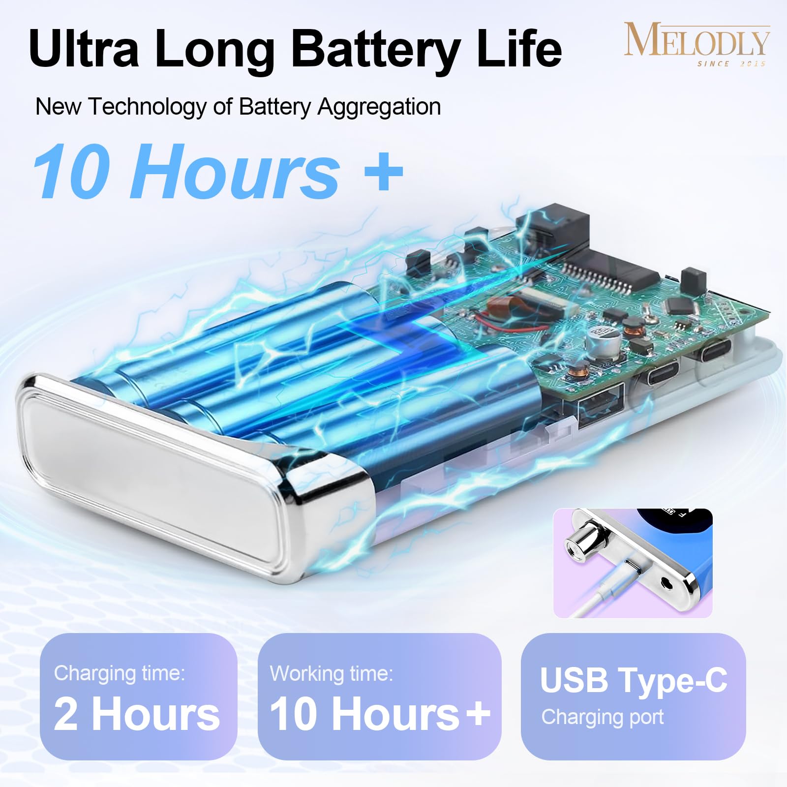 Portable Melodly e-file machine for acrylic nails